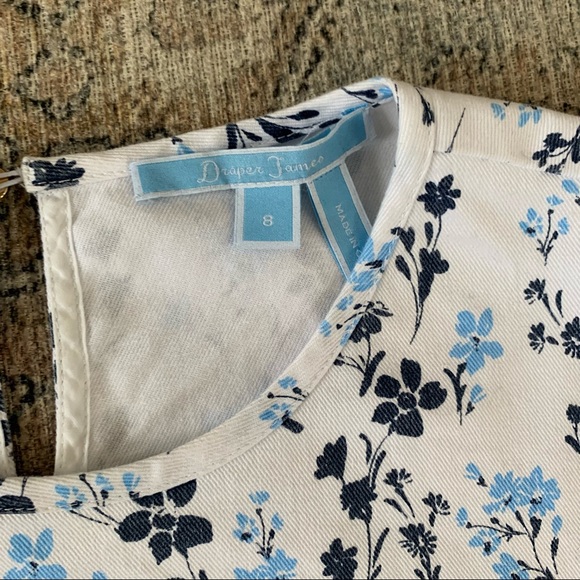 Draper James Floral Printed Denim Boxy Popover Top - Picture 4 of 9